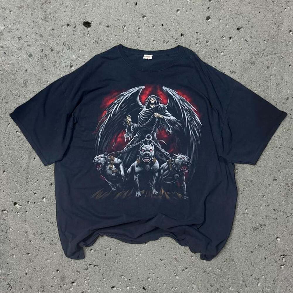 Fruit of the Loom Grim Reaper Pitbull T-Shirt 2XL Black